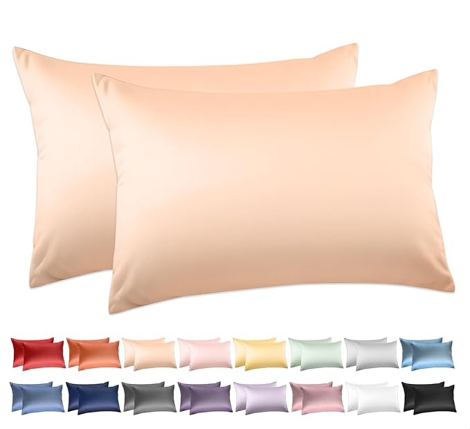 100% Cotton Queen Pillowcases Set of 2, Deep Dream 600 Thread Count Pillow Cases by DeepDream