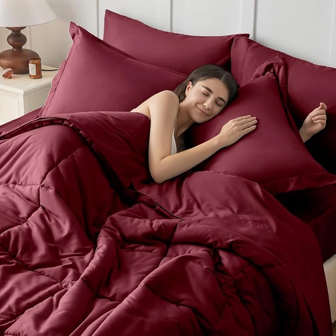 JOLLYVOGUE Twin Comforter Set, Ultra-Soft Bed in a Bag Twin Size 5 Pieces - Image 5