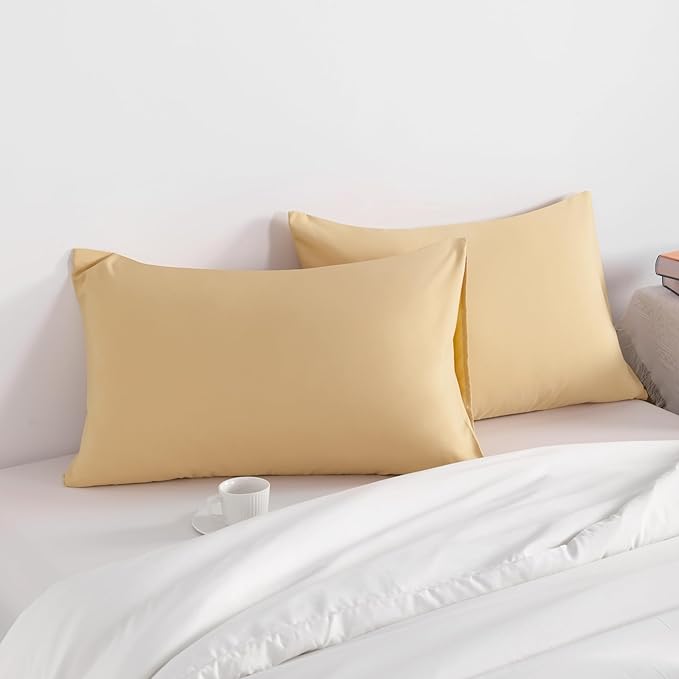 NTBAY Queen Pillow Cases Set of 2, 2 Pack Brushed Microfiber Pillowcases - Image 2