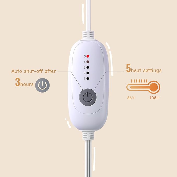 Electric Heated Blanket Throw Size 50"x60", Ultra-Soft Heating Blanket - Image 5
