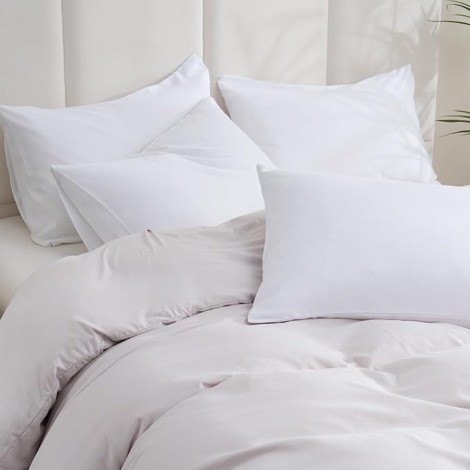 ZPECC White Pillow Cases Queen Size Set of 4, 20x30 Envelope Closure Pillowcases - Image 2