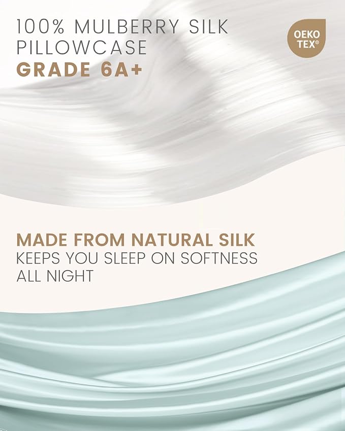 THXSILK Set of 2 100% Mulberry Silk Pillowcase - Image 2