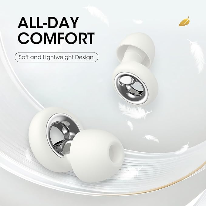 Ear Plugs for Sleeping, 50dB Noise Cancelling Earplugs, Reusable Silicone Ear - Image 6