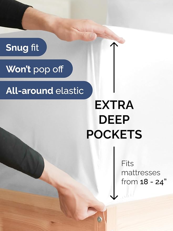 Extra Deep Twin Fitted Sheet - Image 2