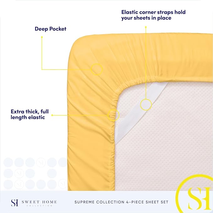 Twin XL Sheets - Breathable Luxury Sheets - 1800 Supreme Collection Extra Soft - Image 5