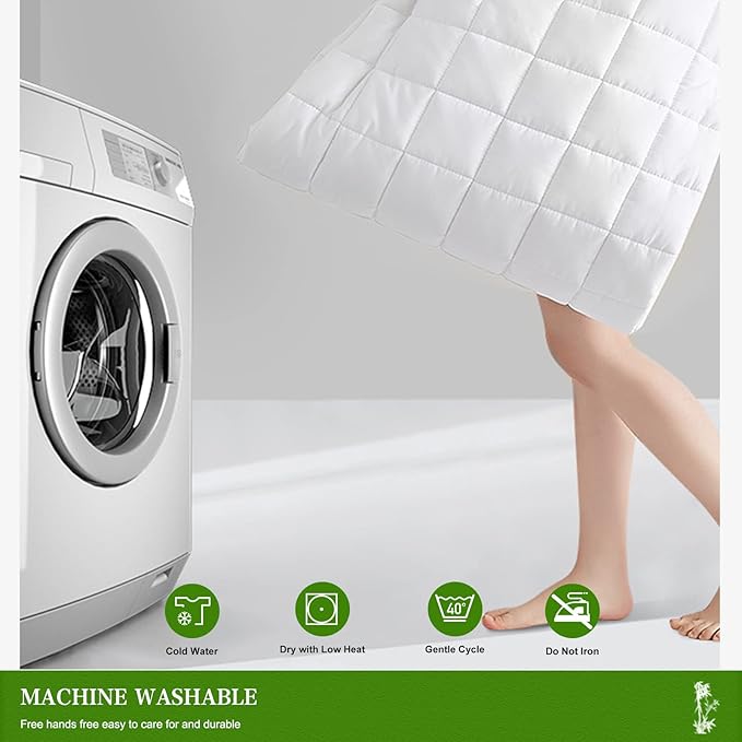 UNILIBRA Full Mattress Pad Waterproof Rayon Made from Bamboo, Fitted Deep - Image 7
