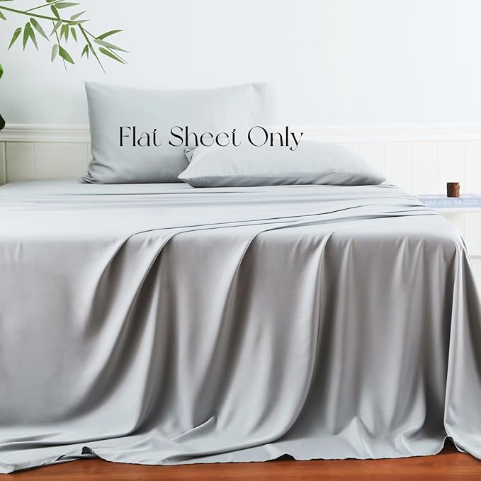 Bamboo Viscose Flat Sheets Only, 400 Thread Count Sateen Weave Full Size Flat - Image 2
