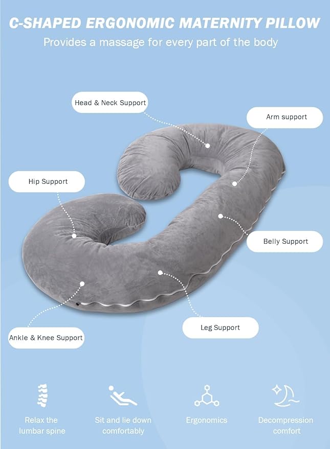 INSEN Pregnancy Pillow for Sleeping, Maternity Pillow - Image 9