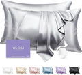 100% Silk Pillow Cases 2 Pack Standard Size Mulberry Silk Pillowcase Set of 2 by WLOSJ