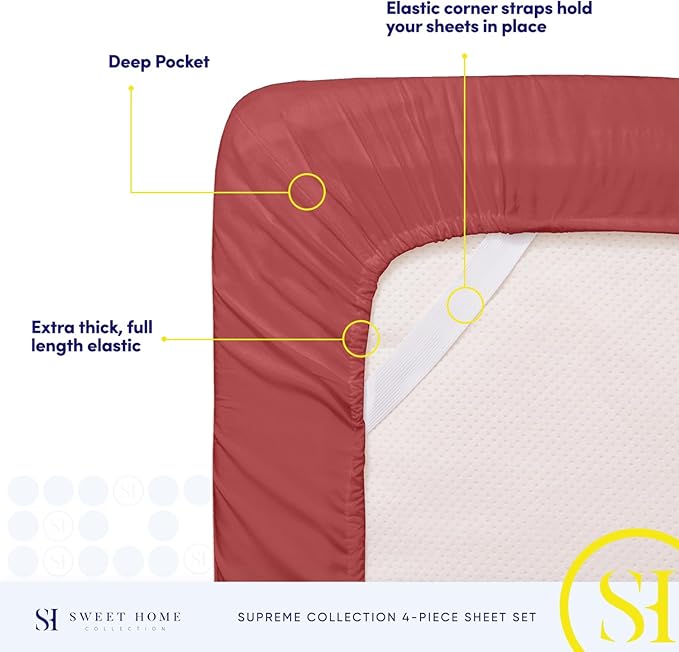 Twin XL Sheets - Breathable Luxury Sheets - 1800 Supreme Collection Extra Soft - Image 5