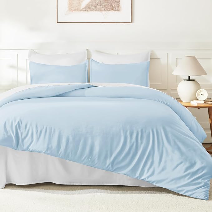 Litanika Comforters Light Blue California King Size, 3 Pieces Cal King - Image 6