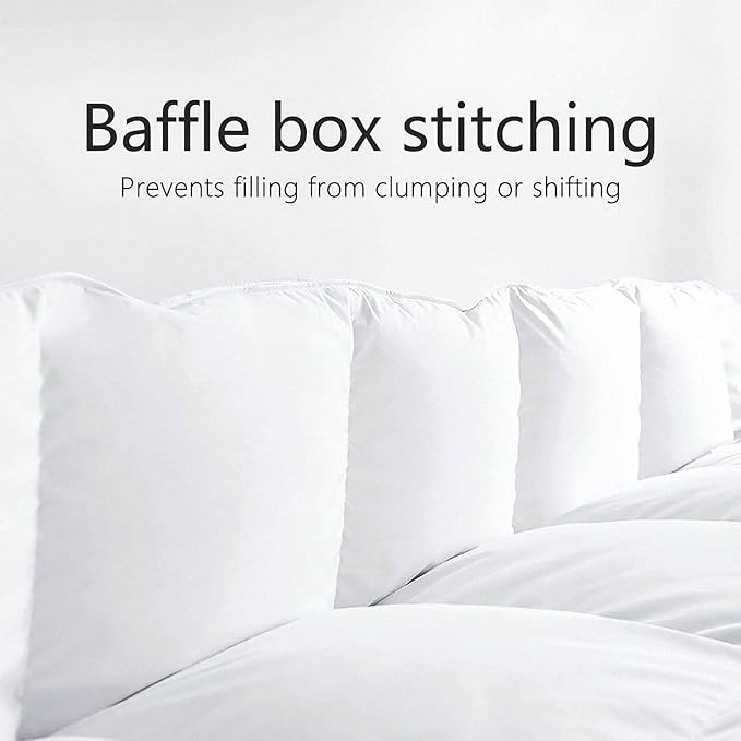 TEXARTIST Premium 2100 Series King Comforter All Season Breathable White - Image 3