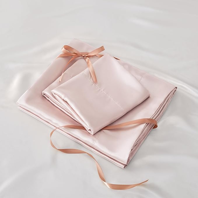 BEDELITE Satin Fitted Sheet and Pillowcases Set, Luxury Soft Similar to Silk - Image 6