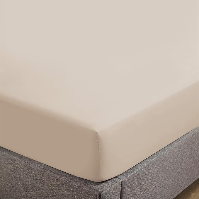 Feather & Stitch Fitted Bottom Sheet Only Queen Size 500 TC-1 Piece 100% Cotton by FEATHERSTITCHNEWYORK