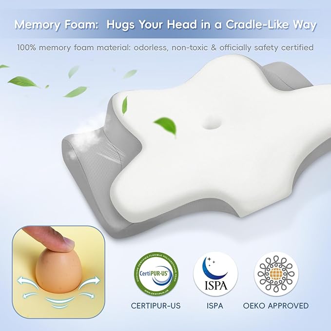 Cervical Neck Pillow, Memory Foam Pillows - Image 8