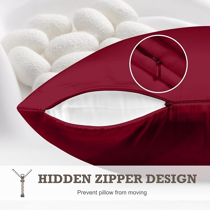 100% Mulberry Silk Pillowcase 2 Pack, King Size Silk Pillow Cases - Image 5