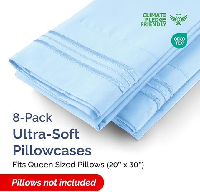 Queen Pillow Cases Set of 8 - Image 2