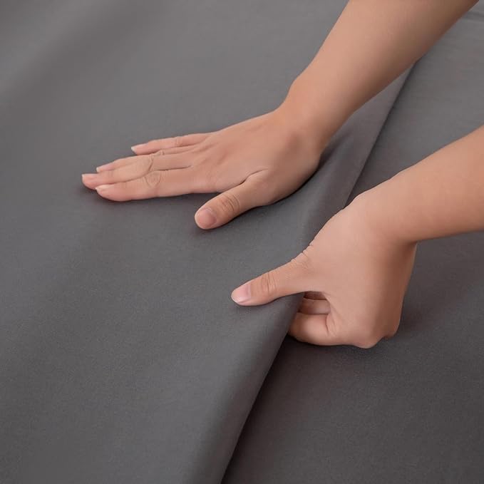 Full Flat Sheet Only， 80x96Inch Dark Gray - Image 5