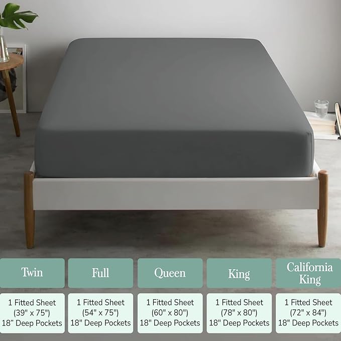 Feather & Stitch Fitted Bottom Sheet Only Queen Size 500 TC-1 Piece 100% Cotton - Image 6