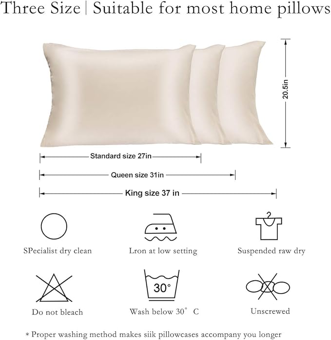 JOGJUE 2 Pack 100% Mulberry Silk Pillowcases, Standard Size - Image 5
