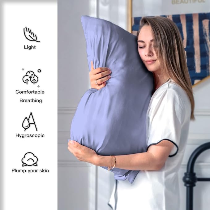 Mulberry Silk Pillowcase for Hair and Skin Standard Size 20"X 26" Pillow Case - Image 3