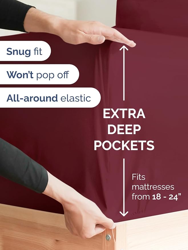 Extra Deep Twin Sheet Set - Image 3