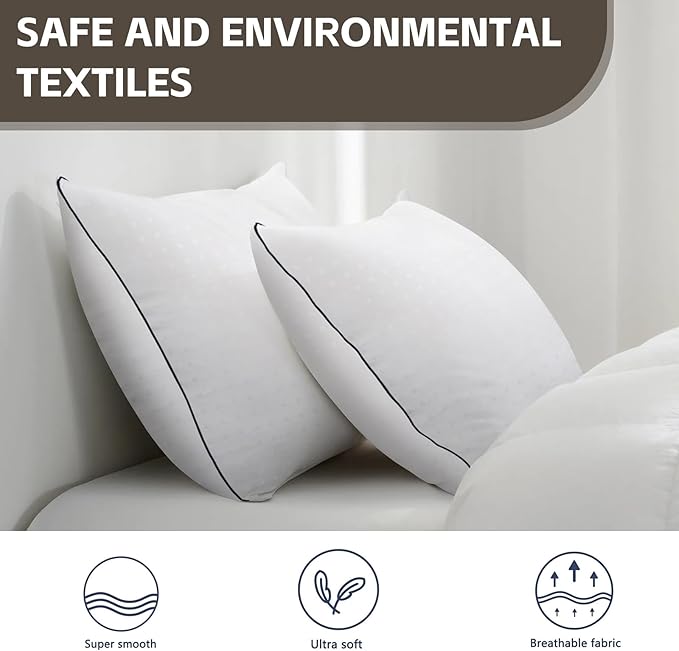 HIMOON Bed Pillows for Sleeping 4 Pack, Standard Size Cooling Pillows Set of 4 - Image 6
