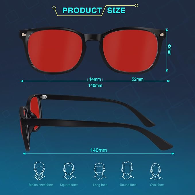 Red Lens Glasses Blue Light Glasses - Image 5