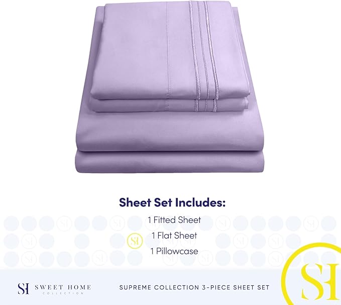 Twin Sheets - Breathable Luxury Sheets - 1800 Supreme Collection Extra Soft - Image 4