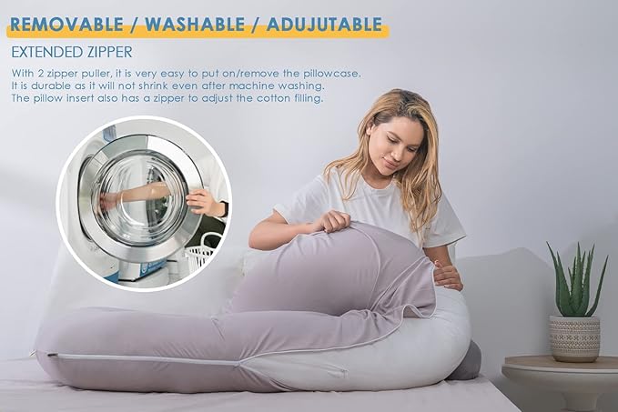 INSEN Cooling Pregnancy Pillow, Maternity Pillow - Image 6