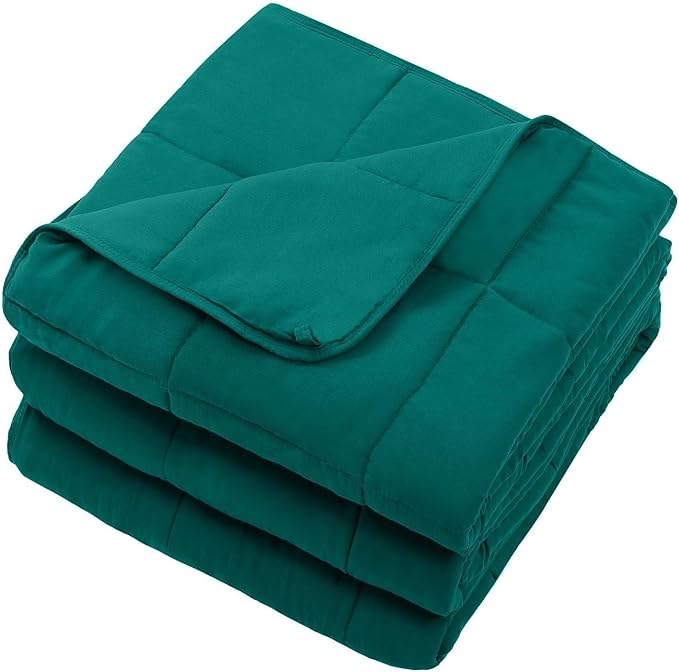 Green Weighted Blanket for Adults 20lbs, Twin Full Size Cooling Heavy Throw - Image 7