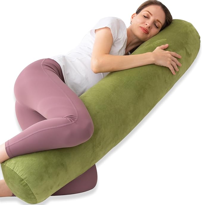 1 MIDDLE ONE Bolster Pillow for Bed, Long Round Body Pillow for Adults by 1MIDDLEONE