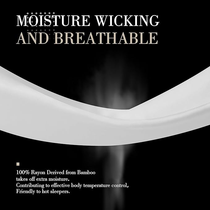 WishSmile Cooling King Pillowcases Set of 2 Breathable Cool Silky Soft Rayon - Image 5