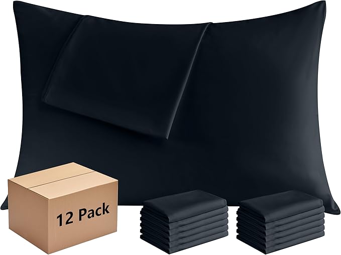 Pillowcases Standard 12 Pack, 20x26 Pillow Cases by Culve