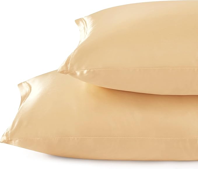 Satin Pillowcases with Zipper （20x26）, Standard Size Pillowcases Set of 2 - Image 2