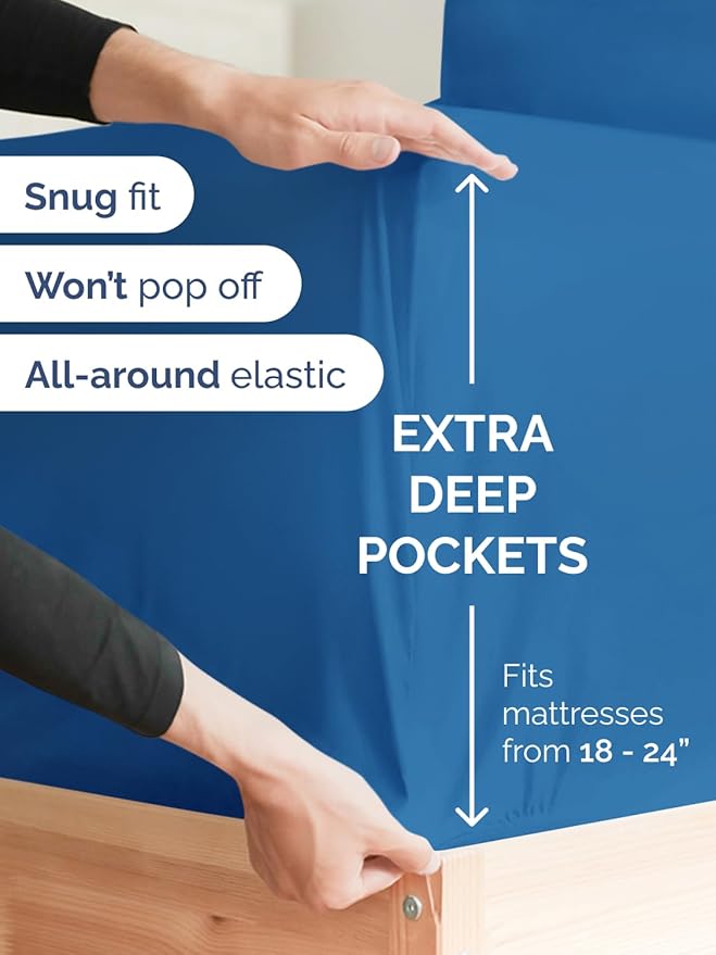 Extra Deep Split King Fitted Sheet - Image 2