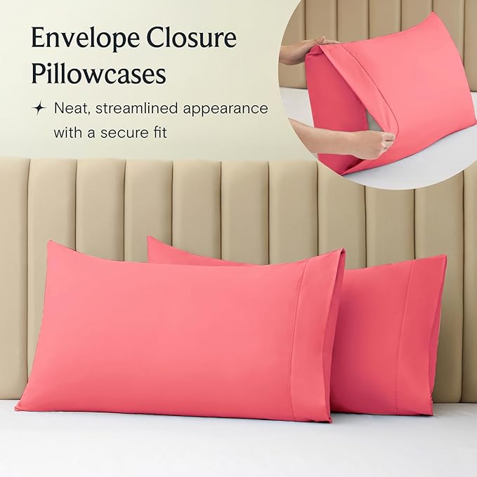 LuxClub 4 PC Sheet Set Bed Sheets Deep Pockets 16" Eco Friendly Wrinkle Free - Image 7