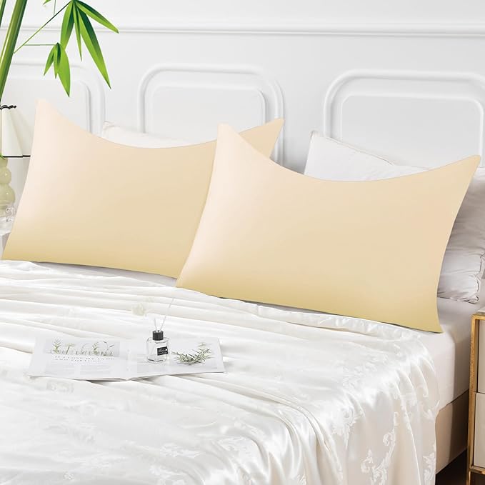 Curved Pillow Case King Size, Side Sleeper Pillow Cases Cover Cooling Rayon - Image 7