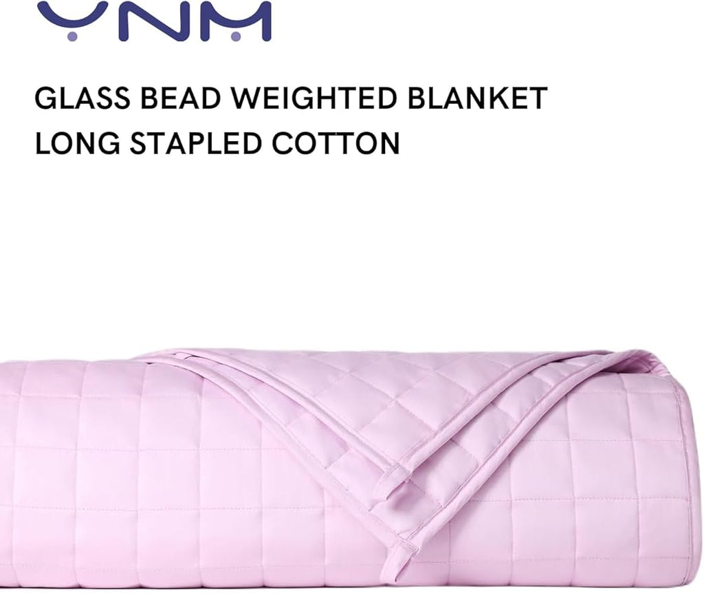 YnM Exclusive Weighted Blanket, Soothing Organic Long Stapled Cotton, Smallest - Image 2