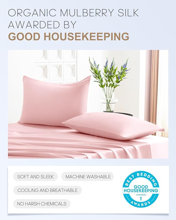 THXSILK Hypoallergenic Zipper Pillow Case, Highest Grade 6A+ 100% Pure Mulberry - Image 5
