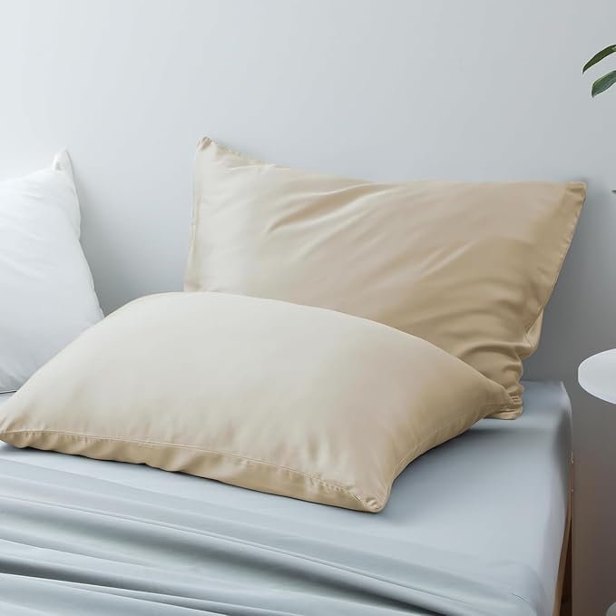 4-Pack Bamboo Viscose Zippered Pillow Cases Standard Size, 400 Thread Count - Image 7