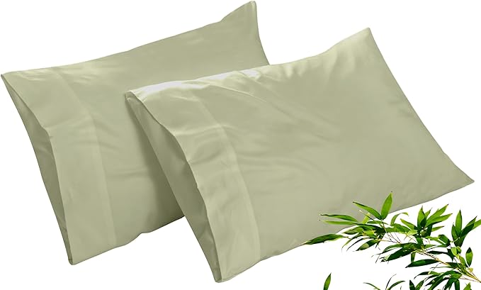 Royale Linens Cooling Pillow Cases Queen Size Set of 2-100% Rayon Derived from by ROYALELINENS