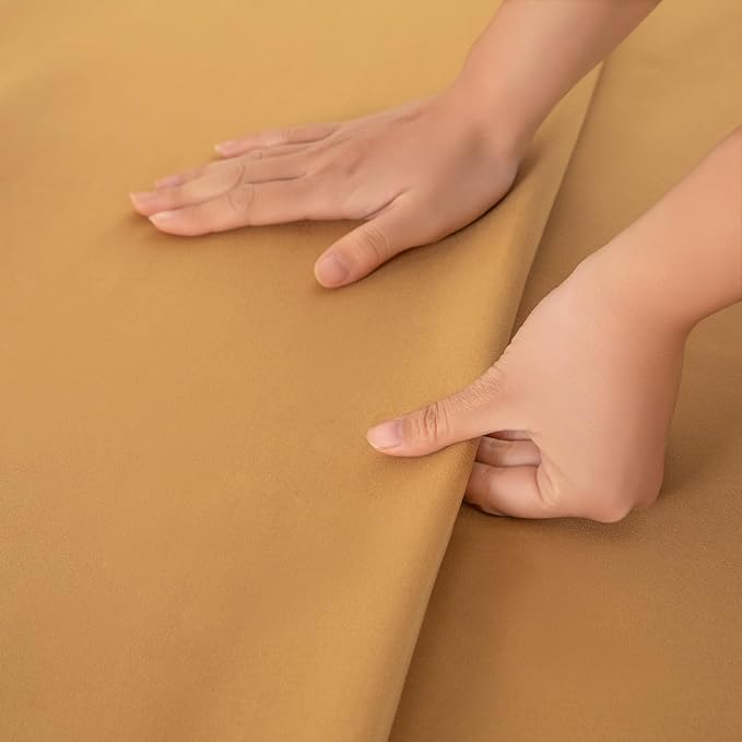 Full Flat Sheet Only， 80x96Inch Light Brown - Image 5