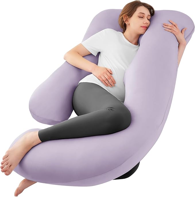 Sasttie Pregnancy Pillows for Sleeping, U Shaped Cooling Full Body Pillow by SASTTIE