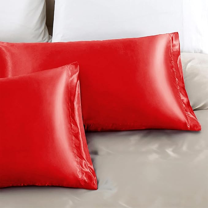 Aormenzy Satin Pillow Cases for Women King Size Set of 2, Fade Resistant - Image 5