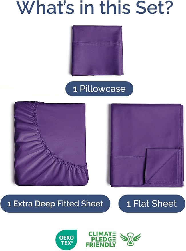 Extra Deep Twin Sheet Set - Image 2