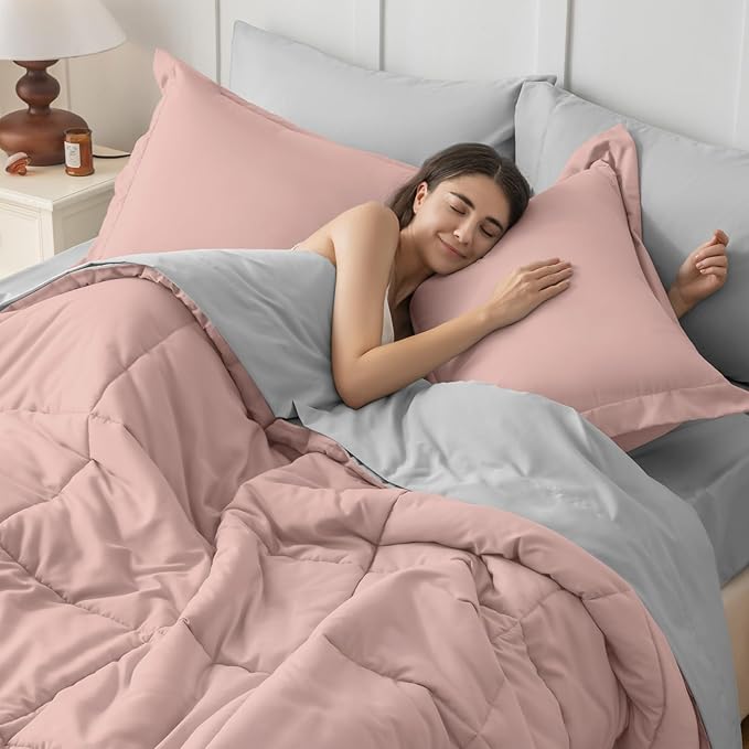 JOLLYVOGUE California King Comforter Set, Ultra-Soft Bed in a Bag Cal King Size - Image 6