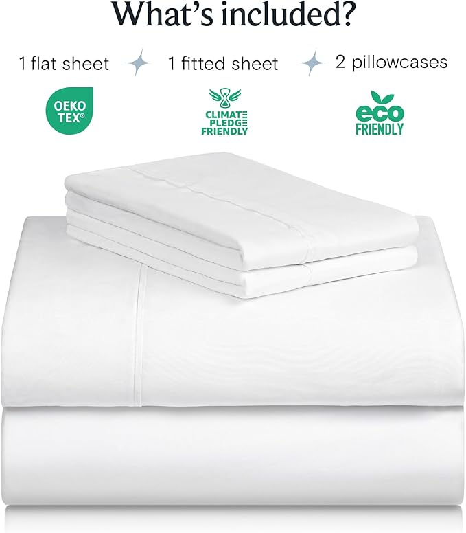 LuxClub Queen Sheet Set, Deep Pocket Cooling Bed Sheets, Soft Hotel Luxury - Image 2