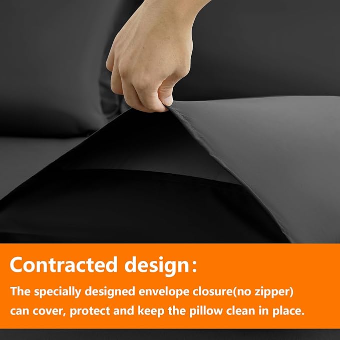 TAIMIT Dark Grey Twin Size Comforter Set - Image 4