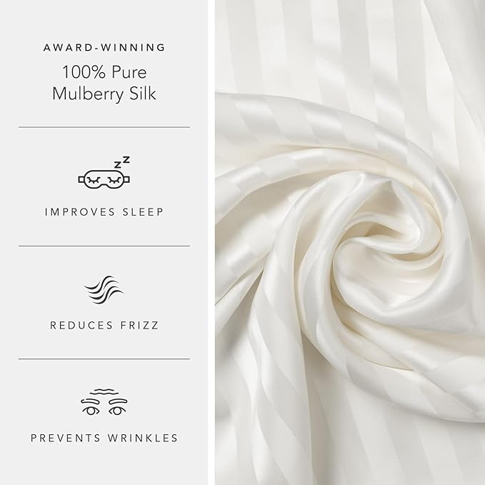 Fishers Finery 25mm 100% Pure Mulberry Silk Pillowcase 2 Pack - Image 5